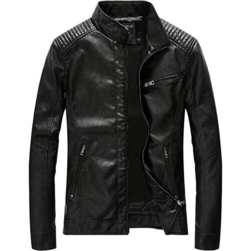 High Quality Winter Motorcycle Jacket Men Windbreaker Faux PU Leather Coat Men jaqueta de couro New Biker Jacket Wholesale