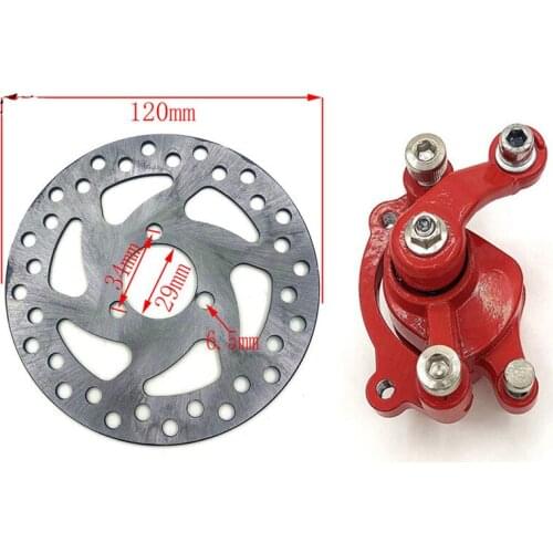 49CC Gas Mini Dirt Bike Rear Brake with 120mm disc brake Caliper Kit Electric Scooter ATV Red