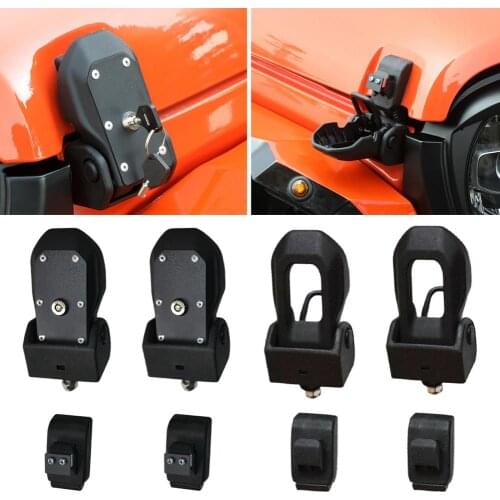 Hood Latches Fit for Jeep Wrangler JK JL 2018 2019 2020 Hood Lock Catch Latches Kit