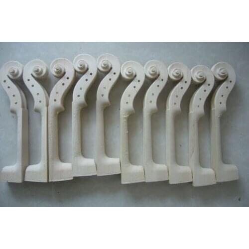 10pcs hand carved maple white violin neck 4/4,great technics,perfect workmanship
