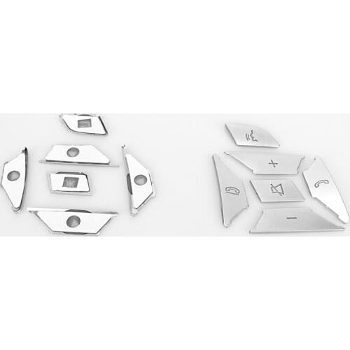 12pcs Steering Wheel Button Switch Trim Cover Stickers for Mercedes Benz W176 W246 W212 W204 Auto Button Repair Decals Cap