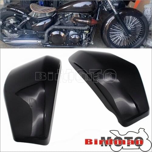 2Pcs ABS Plastic Black Motorcycle Fairing Battery Side Cover for Honda VTX1300 R S C T VTX Retro Spoke Custom Tourer 2003- 2009