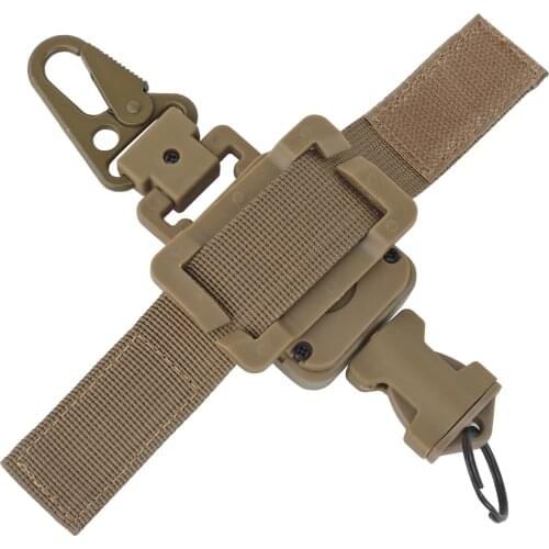 Outdoor 2 In 1 Anti-theft Telescopic Hanging Buckle Keychain EDC Hook Secure Rope Strap Anti-lost EDC Retractable Spring Rope