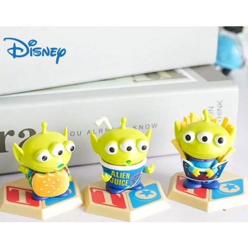 3pcs Kawaii Toy Story Alien Vinyl Figure Set Movie Disney Figurines Collection For Desk Cute Birthday Girl Gift Hot Model Dolls