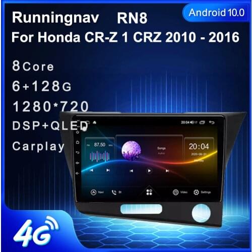 4G LTE Android 10.1 For Honda CR-Z 1 CRZ 2010 - 2016 Car Radio Multimedia Video Player Navigation GPS RDS no dvd