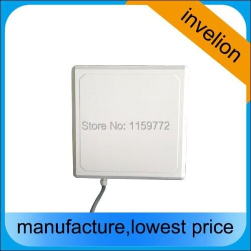 5-6meters short range uhf rfid reader epc Wiegand / integrated 9.2dbi circular polarized passive uhf antenna reader 260*260mm
