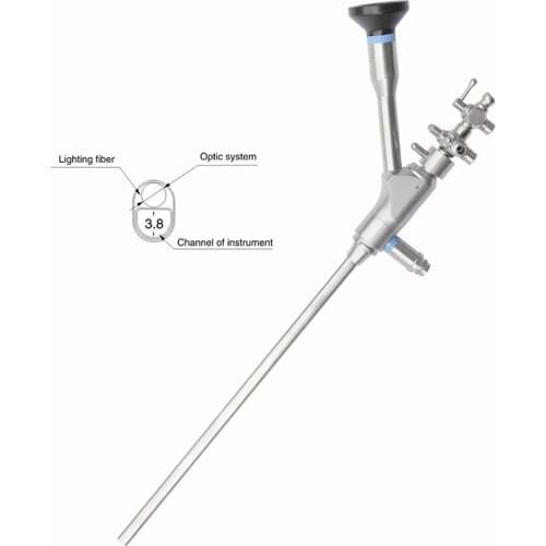 5 degree 19.5Fr Transcutaneous Nephroscope Endoscope Camera System For Urology Surgical Instrument