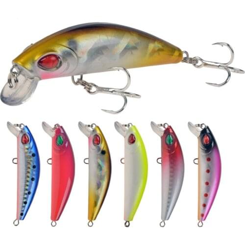 7cm/11g Sinking Minnow Hard Wobbler Quality Hooks Crankbait Artificial Bait 3D Eyes Fish Tackle Swmibait Winter Pesca Bass Pike
