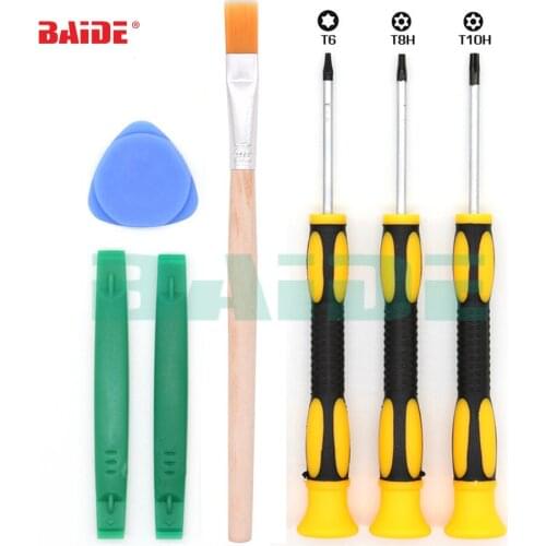 7 in 1 Opening Tools Set with T6 T8H T10H Screw Driver For Xbox 360 Video Game Controller Gamepad Handle Repair Fix 100set/lot