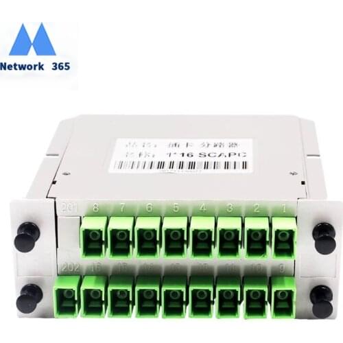 Free Shipping 1x16 Splitter LGX Box Cassette Card Inserting SC APC SC UPC splitter 16 Ports Fiber Optical PLC Splitter