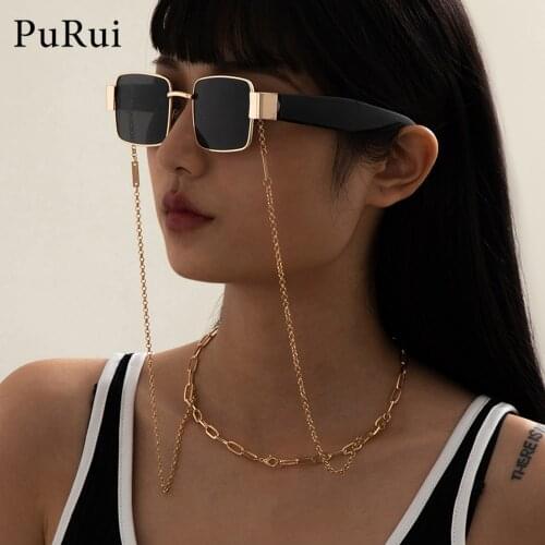 Punk Women Metal Glasses Chain Face Mask Necklace Strap Eyeglass Rope Holder Cord Neck Sunglass Strap Sunglasses Chain Choker