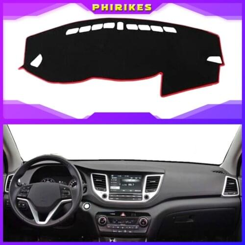 For Hyundai Tucson 3rd 2016 2017 2018 Car Dashboard Cover Auto Dash Mat Dashboard Pad Carpet Anti-UV Anti-slip Anti-Sun