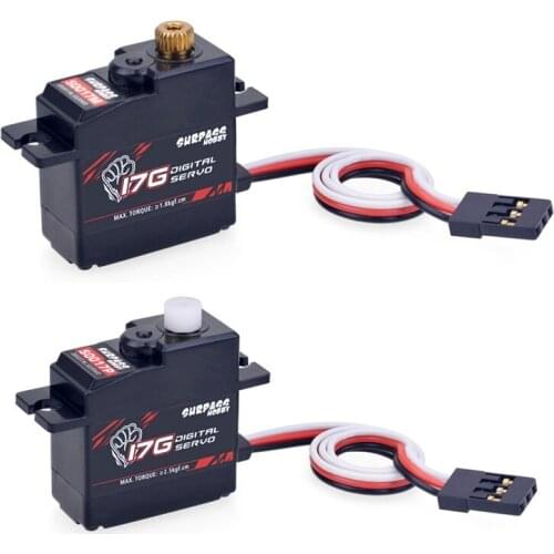 SURPASS HOBBY 2Pcs 17G Plastic Gear 1.8KG Digital Servo S0017P & S0017M