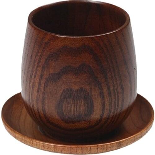 Japanese Style Log Cup Wooden Big Belly Cup Sake Solid Wood Retro Insulated Teacup Set Drinking Cup 150ML