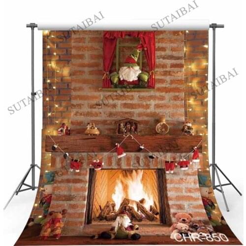 Fireplace Wood Burning Fire Blame Wallpaper Home Decor Country Pattern Photo Backgrounds Photography Backdrop Photo Studio