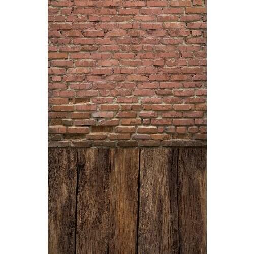Photography Backdrop Brick Wall Wooden Floor Design Background Photo Booth,2 Materials