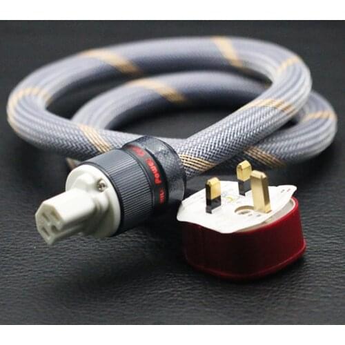 Hifi FURUKAWA OFC UK Power cord with UK Plug audio power cable， Schuko Power Cord Amplifier CD Player power cord