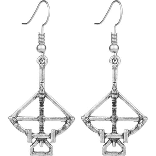 The Walking Dead Bowman Weapon Bow Arrow Pendants Earrings for women Punk Style Jewelry Accessories Ear Drop