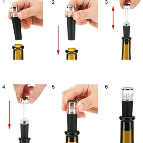 Red Wine Champagne Bottle Preserver Air Pump Stopper Sealer Plug Tools Vacuum Sealed Saver Retain Freshness Stopper