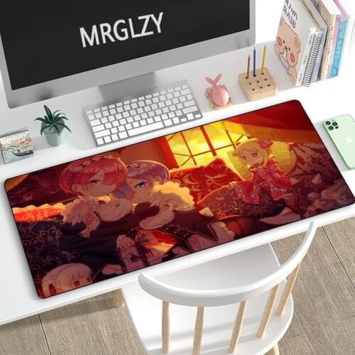 MRGLZY Anime Sexy Girl Rem Mouse Pad Drop Shipping Gamer Large DeskMat Placemat Computer Gaming Peripheral Accessories MousePad