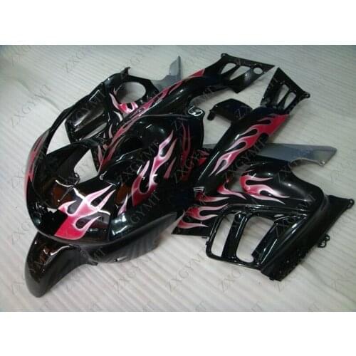 Full Body Kits for Honda Cbr600 1995 - 1998 Pink Silvery Black Flame Fairing Kits CBR600 F3 1998 Fairings CBR 600 F3 1997