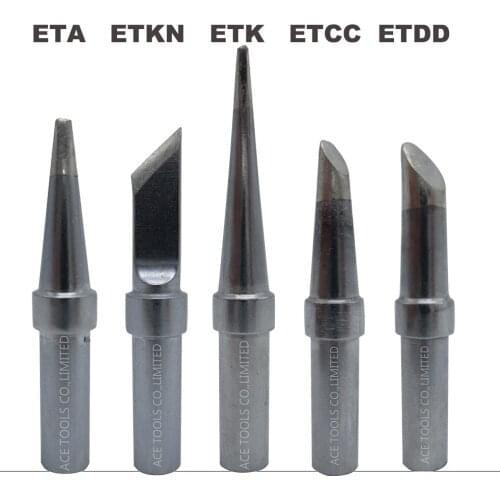 5 PCS ET Series Soldering Tips Iron Replace Fit WELLER WES51 WES50 WESD51 WE1010NA WE1010EU PES51 PES50 LR21 LR20 Welding Bit