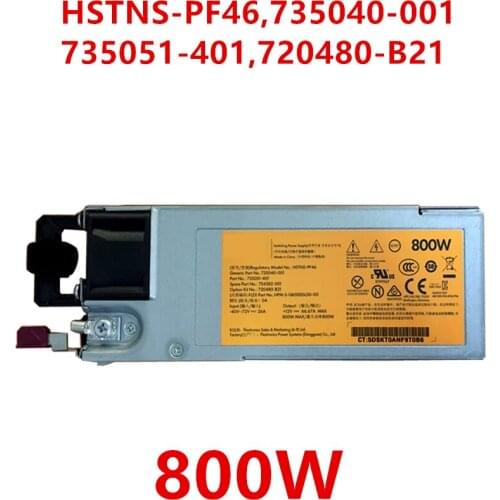 New PSU For HP G9 800W Power Supply HSTNS-PF46 735040-001 735051-401 720480-B21