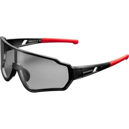 ROCKBROS Outdoor Sports Bike Riding Glasses Color Changing Style Hd Pc Lens Full Frame Windproof Glasses Adjustable Nose Pads