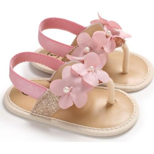 Hot Summer Children Girls Flower Sandals Kids Fashion Genuine Leather Shoes0-18M