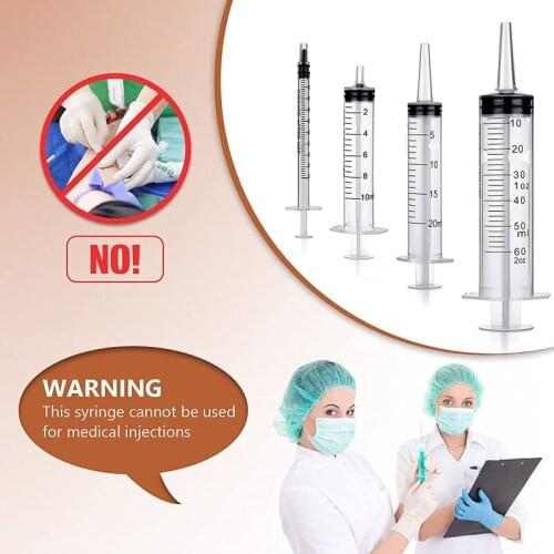 20-300ML Pet Cat Syringe Hydroponics Plastic Nutrients Syringe Analyze Reusable Measuring Tool for Animals Feeder Large Capacity