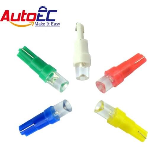 AutoEC 1000X T5 concave LED bulbs with Wedge Base for Dashboards Warning Indicator 12V Instrument Led #LA01