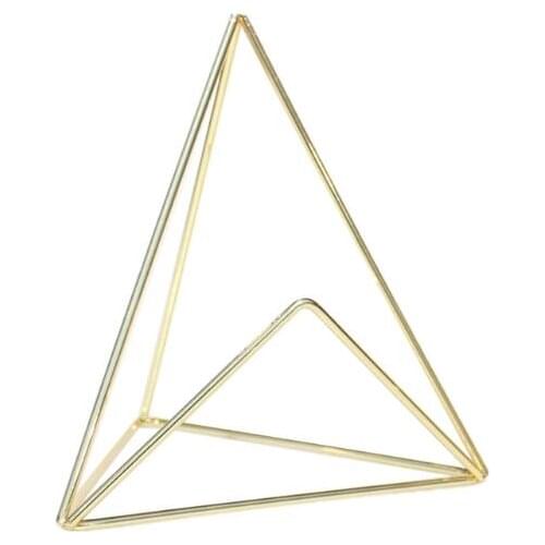 Iron Geometric Business Name Card Holder Display Stand Rack Desktop Table Photo Note Folder Organizer