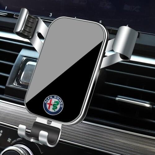 1Pcs Car Phone Holder Gravity Sensing Air Vent Mount Stand Accessories For Alfa Romeo Giulia Stelvio Giulietta Spider GT Mito