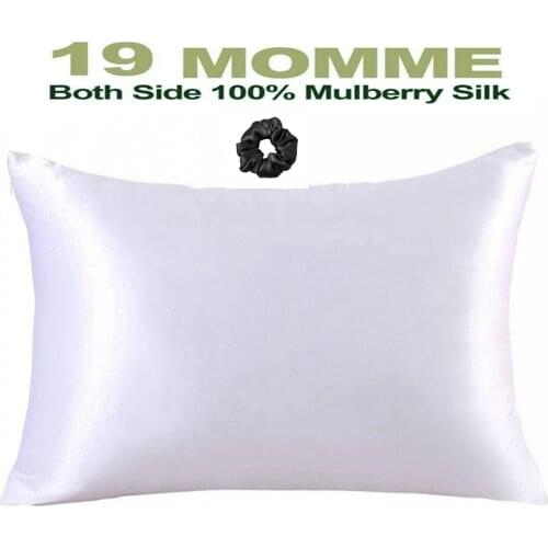 100% Mulberry Silk Two Sides Silk Pillowcase Charmeuse silk Pillow Cover Invisiable Zipper Closure