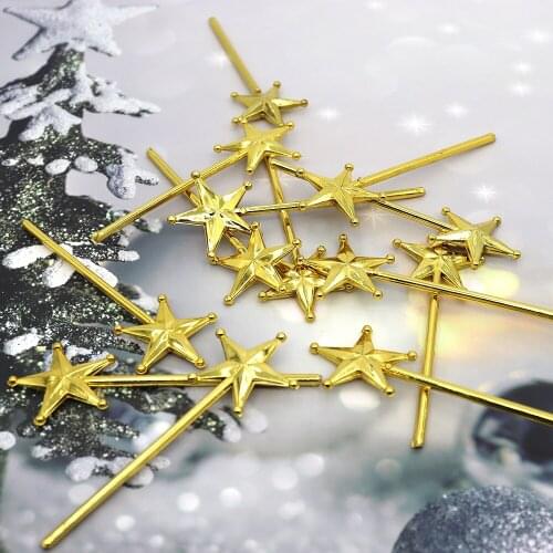 12PCS Magic Wand Five-pointed Star Christmas Tree Pendant Home Decoration Gift Handmade Cake Mold DIY Decoration Tree Top Star