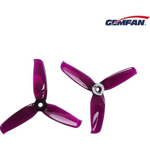 2 pairs/lot Gemfan 4052 4 Inch 3-Blade Propellers CW CCW Transparent