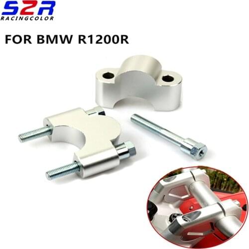 Motorcycle Drag Handle Bar Clamps Handlebar Risers CNC Aluminum for BMW R1200R R 1200 R 2014 2015 2016