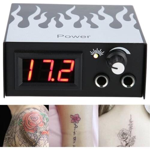 Flame Pattern Digital LCD Tattoo Power Supply for Tattoo Machine Microblading Transfer Tattoos Body Art Temporary Tattoos Tupply