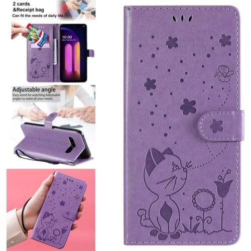 Mobile Bag Case For LG K12 Plus Butterfly PU Leather Flip Book Phone Shell Coque Cover LG V60 Q61 Stylo 6 K10 K8 K22 Q60 ThinQ 4