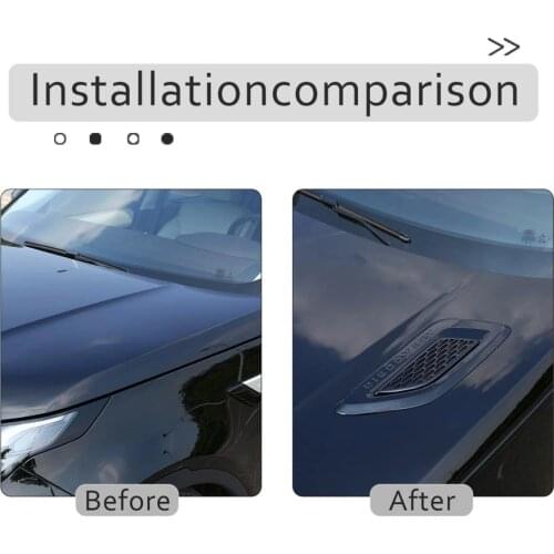 For Land Rover Discovery 5 LR5 L462 2017-2020 Car-styling ABS Silver Black Hood Air Vent Outlet Wing Trim Exterior Accessories