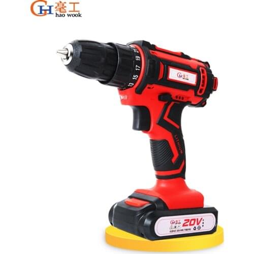 20V Electric Drill Double Speed Lithium Cordless Drill Household Multi-function Electric Screwdriver Power Tools