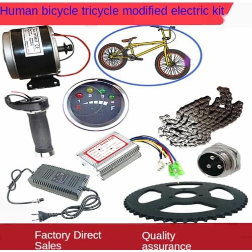 Manpower tricycle bicycle modified electric moped full set 24V 36V 250W 300W 350W motor controller turn charger