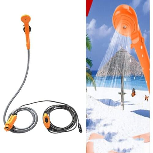 12V Electric Outdoor Shower Kit Camping Shower With Electric Pump Shower For Travel Car Washing Camping Hiking Flowering Plants