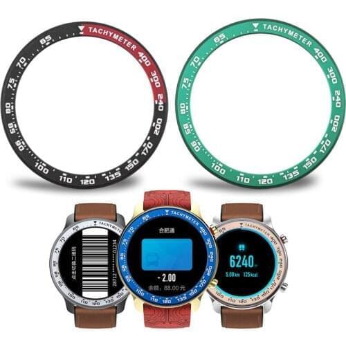 For Xiaomi Amazfit GTR 47MM 42MM Watch Bezel Aluminum Alloy Tachymeter Case Cover Bezel Ring Dial Scale Speed Protective Cases
