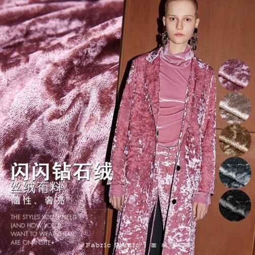 The diamond fleece velvet dress fashion fabric