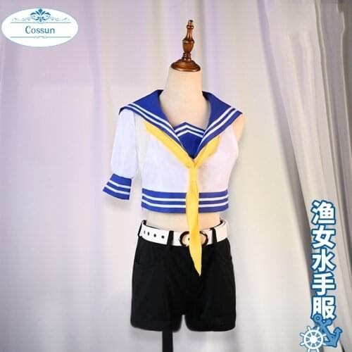 Game Identity V Fisherman Oceangoing Voyage Day Sailor Uniform Cosplay Costume Carnival Halloween Party Suit For Women New