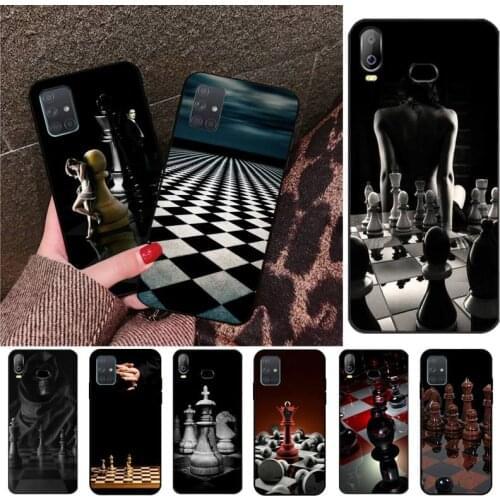 International chess Soft Rubber Phone Cover For Samsung Galaxy A01 A11 A31 A81 A10 A20 A30 A40 A50 A70 A80 A71 A91 A51