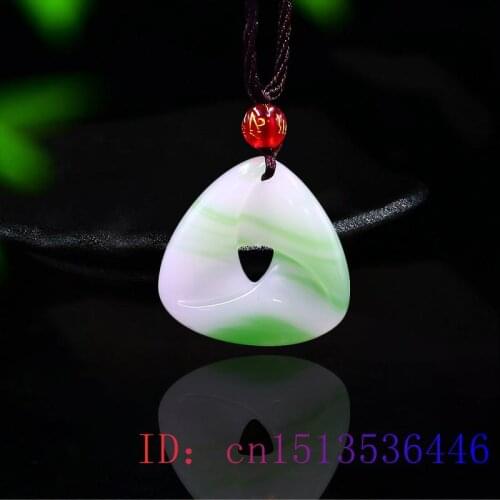 Jade Pendant Gemstone Carved Chinese Charm Jewelry Gifts Jadeite Necklace Natural Amulet Fashion Women