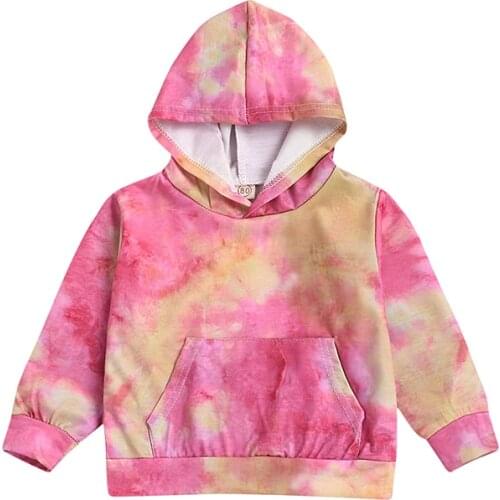 New Baby Boys Girls Clothes Winter Spring Cute Hoodies Tie-dye printing kids Hoodie Fleece Sweatshirt Childrens clothing