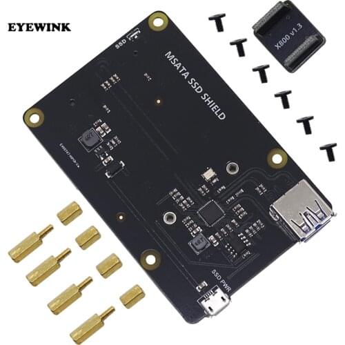 For Raspberry pi X850 mSATA SSD disk expansion board supports 1TB USB 3.0